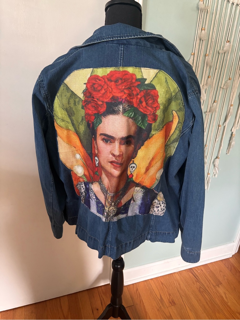 Vintage Ralph Lauren Custom -designed Frida Kahlo jacket 100% Cotton